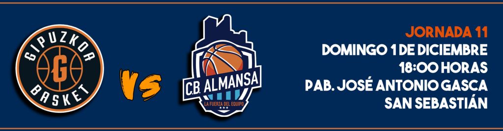 Jornada 11- CB Almansa visita Gipuzkoa Basket