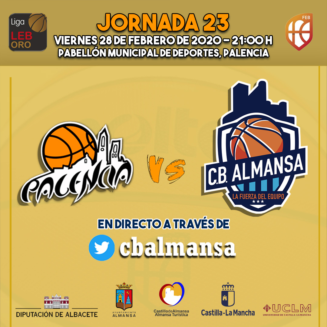 Cartel jornada 23 Palencia Basket y Afanion CB Almansa