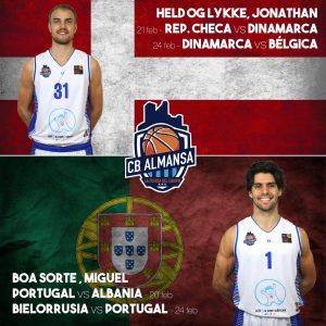 Jonathan Gilling y Miguel Cardoso internacionales con sus selecciones en las ventanas FIBA