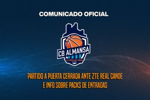 Comunicado Oficial: partido a puerta cerrada entre CB Almansa y Real Canoe