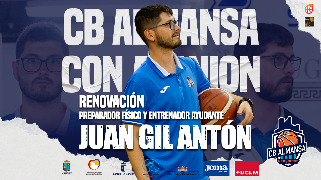 Juan Gil Antón, preparador físico y entrenador ayudante del CB Almansa con AFANION